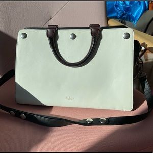 Mulberry white & black purse